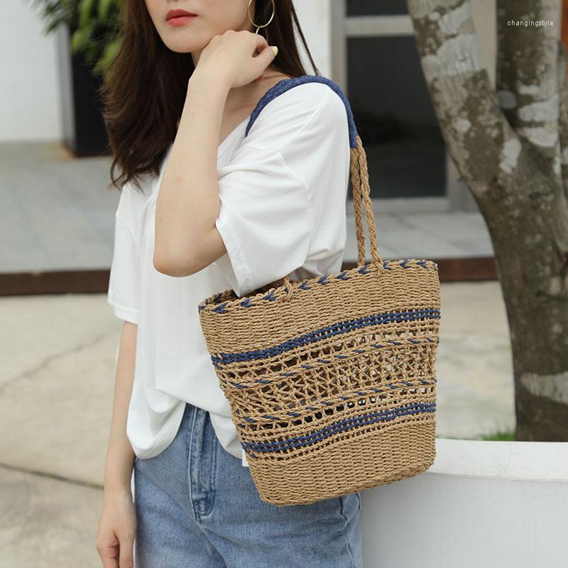 

Evening Bags Straw Woven Bag Female Hollow Out Shoulder Large Holiday Beach Women, Without lining