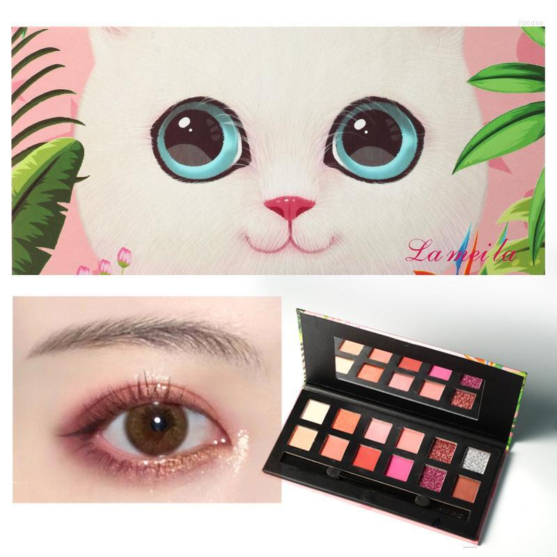 

Eye Shadow 12 Colors Animal Eyeshadow Student Sequin Glitter Pearly Matte, White