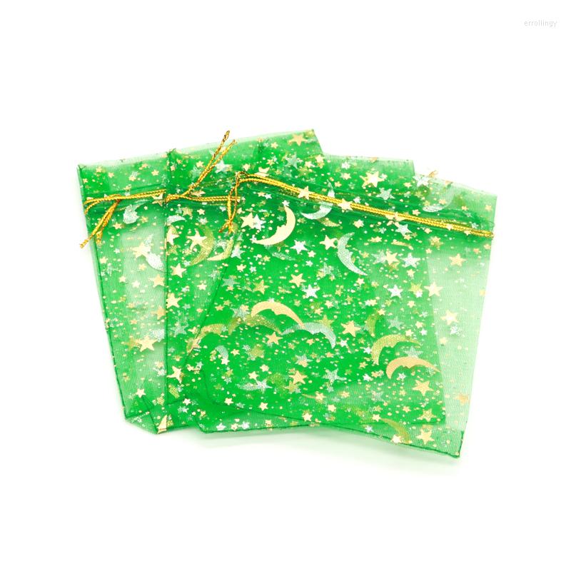 

Jewelry Pouches 7x9cm 500Pcs Star Organza Drawstring Bag Gift Packaging Bags Multicolor Christmas Candy Storage Tulle Wholesale