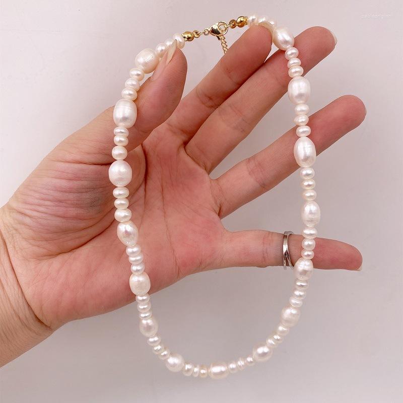 

Choker Minar Sweet Irregular Freshwater Pearl Necklace For Women Female Multi Sizes Pearls Strand Necklaces Minimalist Jewelry