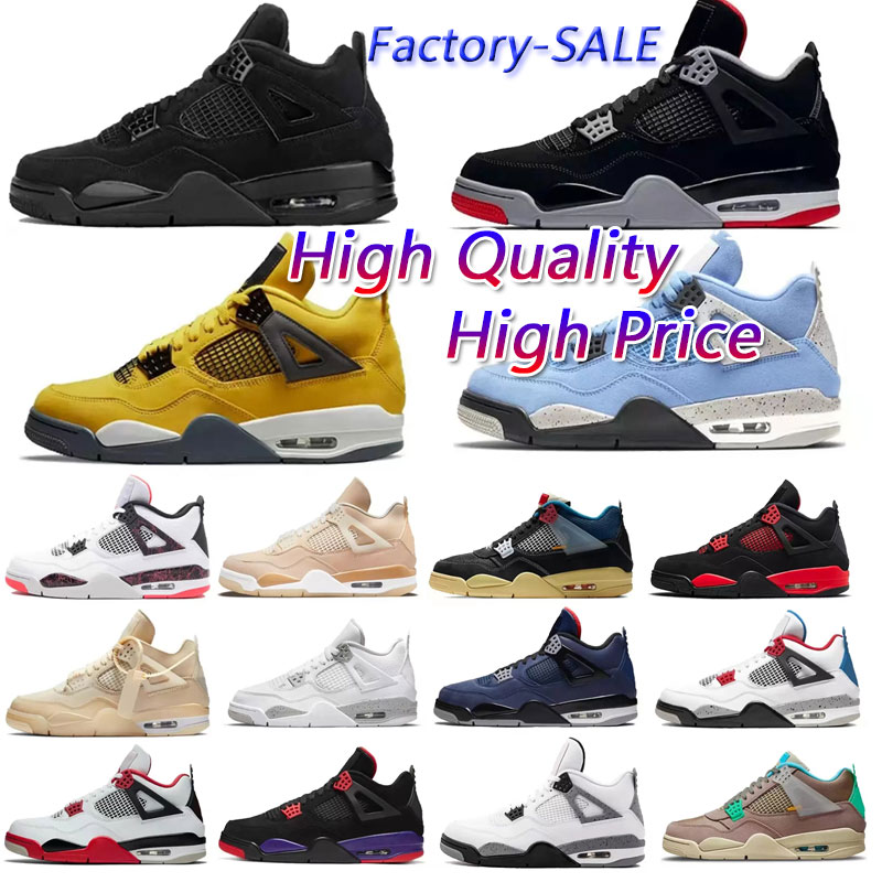 

Mens 4 4s Black Cat Outdoor basketball shoes University Blue Bred White Oreo Game Royal fire Red Thunder metallic purple Paris men women Designer sneakers trainers, As pic6