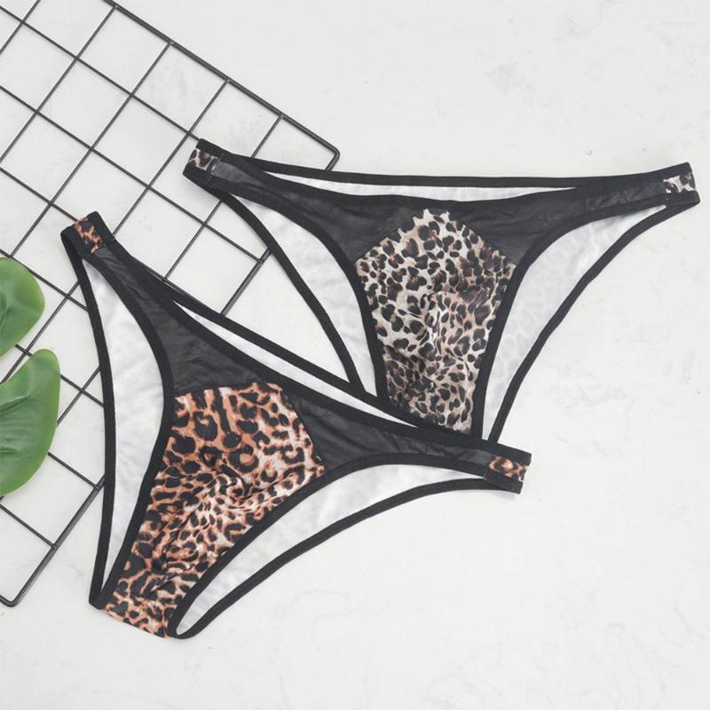 

Underpants 2022 Men Leopard Briefs Mid-waist Convex Pouch Sexy Thin Breathable Soft Skin Friendly Sissy Panties Underwear, Orange