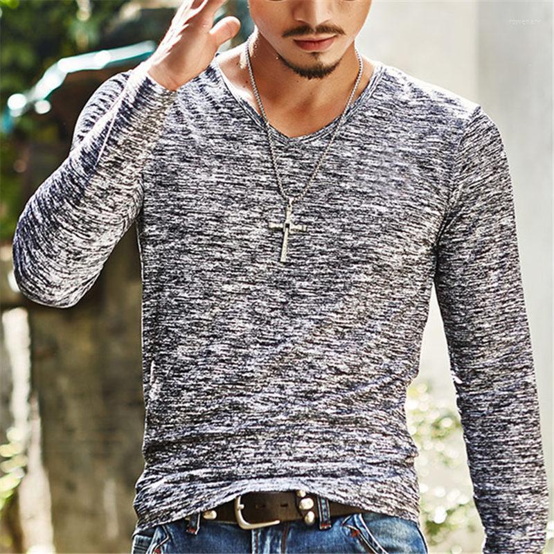 

Men's T Shirts Fashion 2022 Autumn Men Tie Dye Shirt Casual Long Sleeve Slim Black Tshirt Tops V Neck Tees Camisetas Poleras, Red
