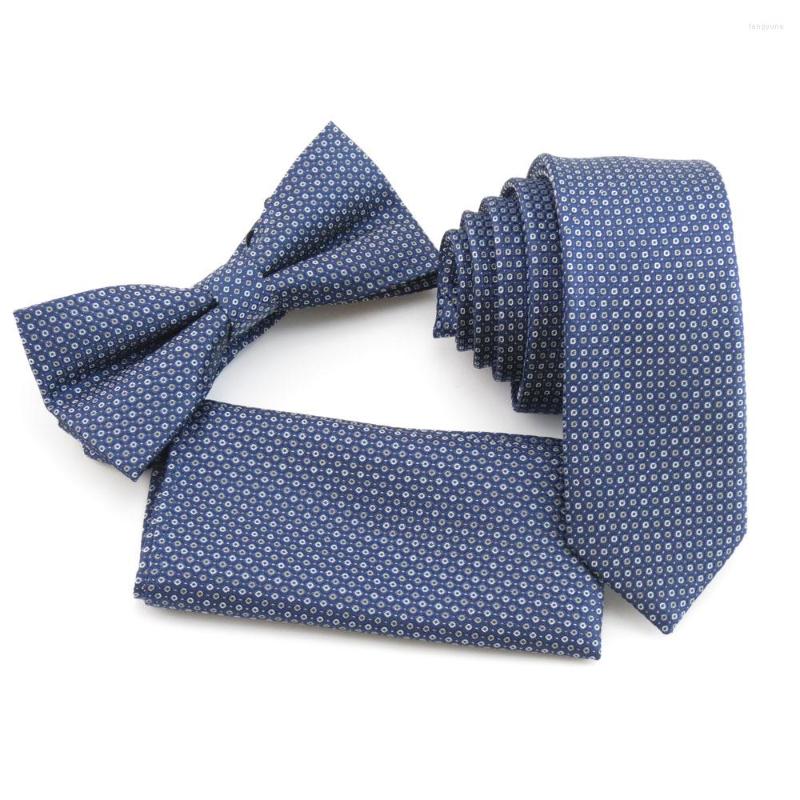 

Bow Ties Neck Tie For Big Boys Navy Men's 5cm Narrow White Dot Necktie Design Bowtie And Pocket Square