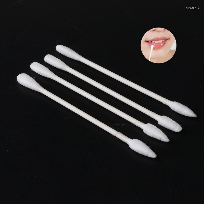 

Makeup Sponges 10Pcs Double Tipped Cotton Swabs Round/Pointed Tip Ear With Paper Sticks