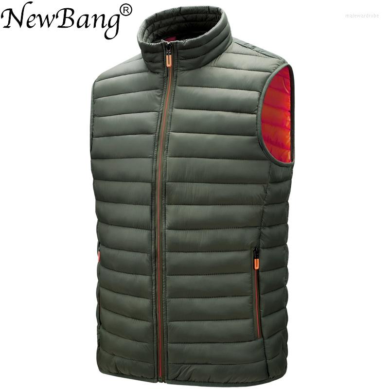 

Men's Vests Bang Men's Cotton Waistcoat Ultra Light Vest Men Without Collar Waterproof Sleeveless Warm Liner Male Slim Gilet, Black