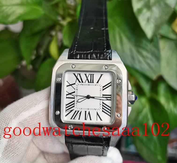 

Classic Series new version Men's Watches 44mm White Dial Automatic Stainless Steel Leather Strap Bands Men's Fashion Wristwatches