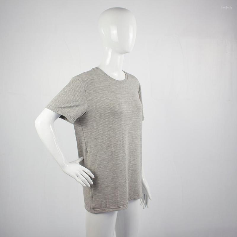 

Women's T Shirts EMF Clothing Shielding RF Protection Attractive T-Shirt, Grey