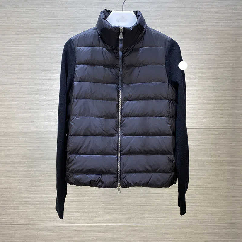 

Designer Maya Brand men' down jacket Embroidered Badge Ladies Coat Fashion Lightweight Knit Top Clothing Labels Complete, Brown