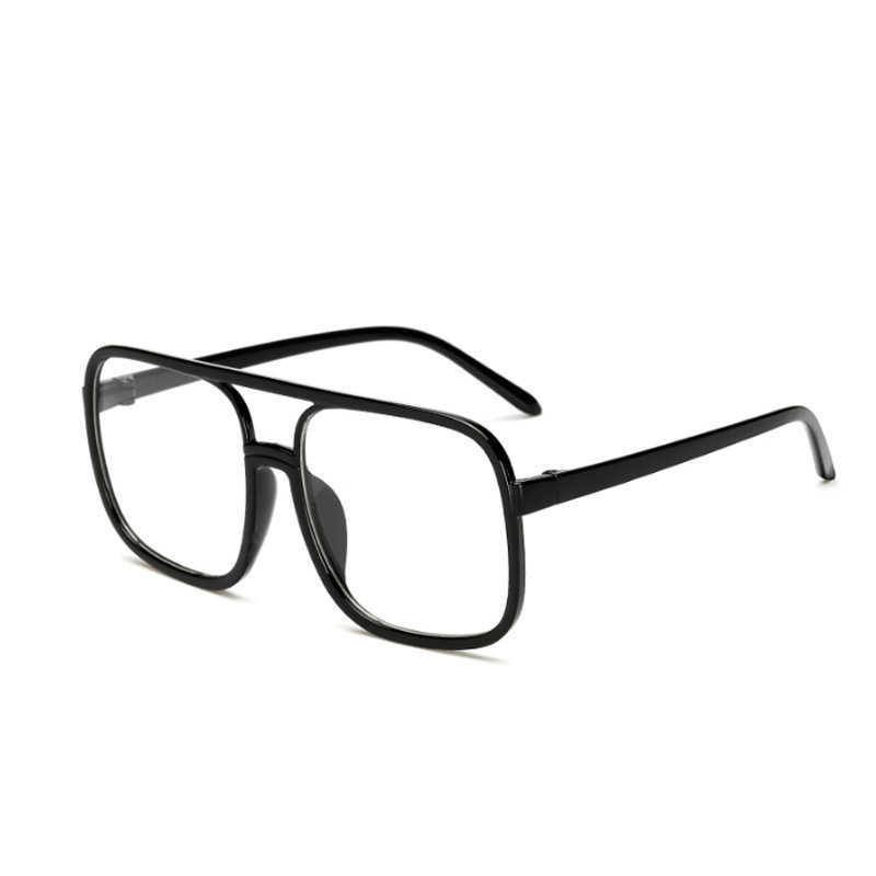 

Sunglass Korean Sunglasses trend hip hop black frame flat glasses large sunglasses