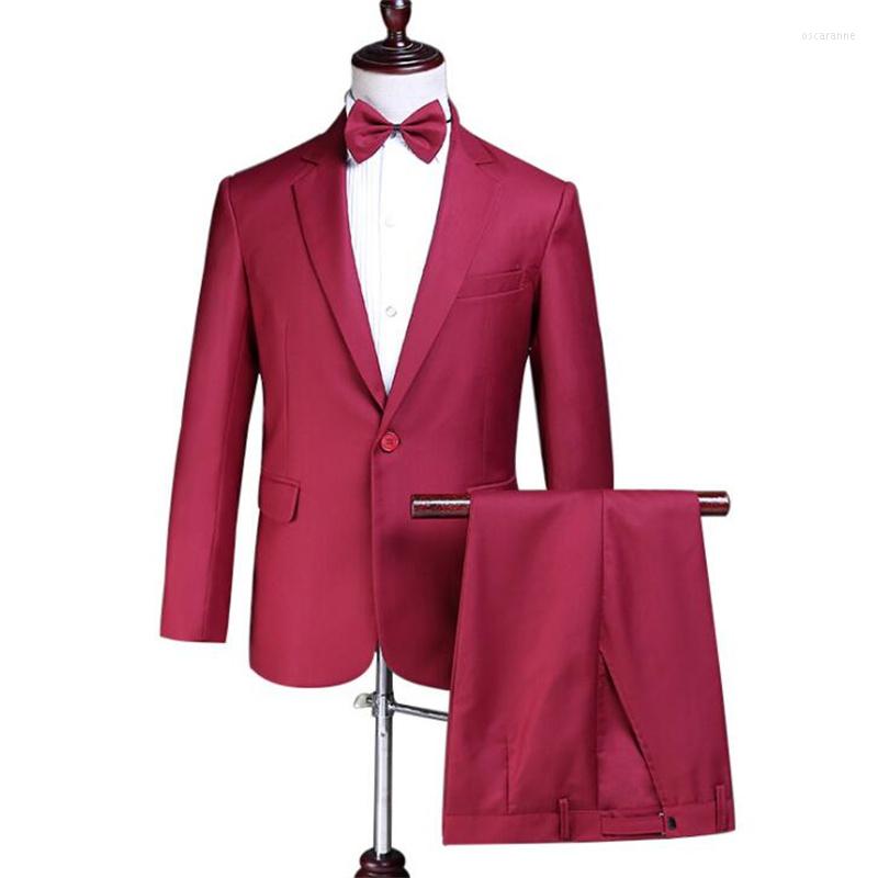 

Men' Suits Blazer Men Three-piece Suit Red Jackets Mens Wedding Costume Singer Star Style Dance Stage Clothing Formal Dress B264
