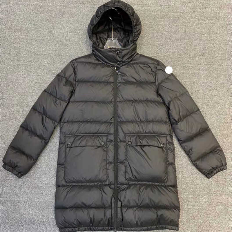 

Mayan designer Women's Down jacket embroidered big badge jackets women long jacket woman, Brown