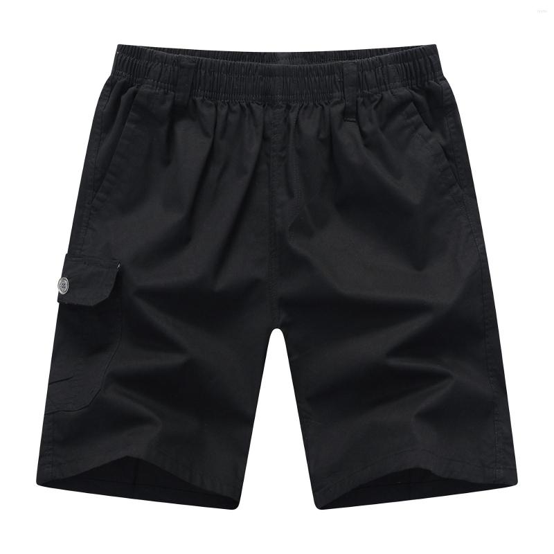 

Men's Pants Mens Solid Color Button Plus Size Casual All Match Shorts Fashionable Woven Cargo With Zipper Pockets What Fluff, Black