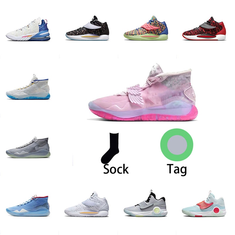 

KD Durant 14 Breathable Sneakers Ron English Breast Cancer Home Basketball Designer Walking Shoe For Men Women Fashion Shoes