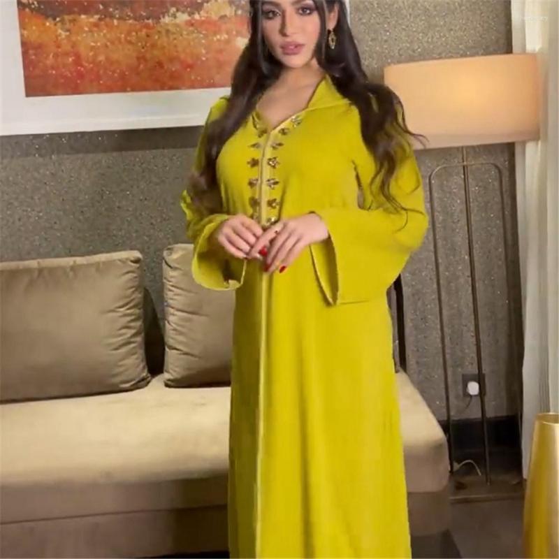 

Ethnic Clothing 2022 Muslin Women Dress Solid Color Printing Patchwork Hooded Collar Loose Pullover Ladies Dubai Mid-east Ramadan Robe