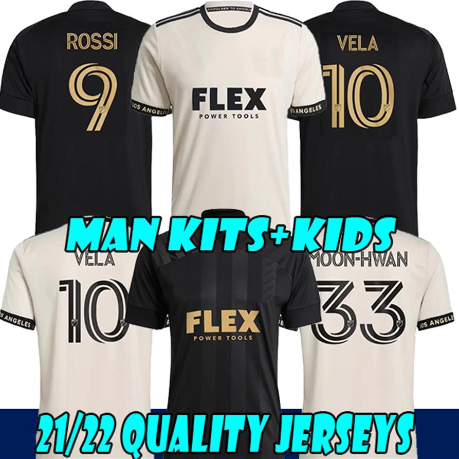 

MLS 21 22 LA Galaxy Fans Tops soccer jersey 2021 2022 Carlos Vela Jerseys ZELAYA ROSSI Los Angeles FC Black Parley Primary WHITE F204W, Pic colors