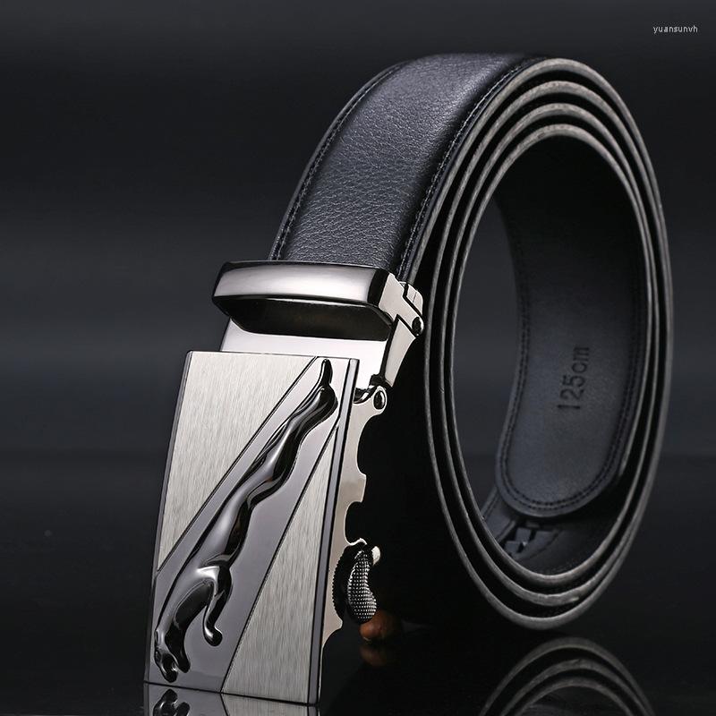 

Belts Men Adult Automatic Business Black Belt PU Leather Formal Solid Luxury For 2022