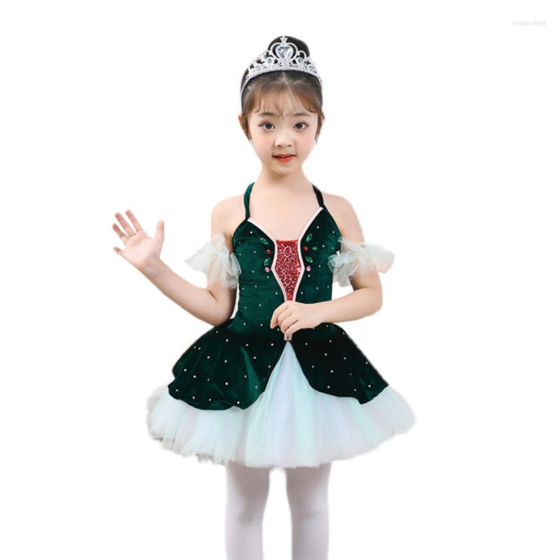 

Stage Wear Professional Ballet Tutu Girls Kids Pancake Ballerina Birthday Party Swan Dress Skirt, White