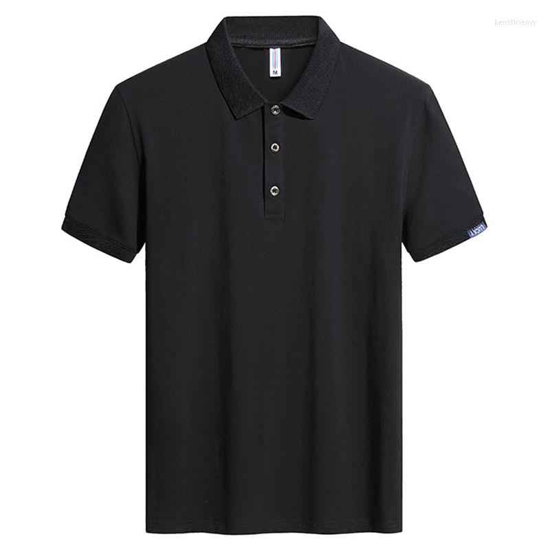 

Men's Polos Super Large Size -8XL Summer Cotton Polo Shirt Man Business Casual Style White Solid Color Short Sleeve Shirts Tops