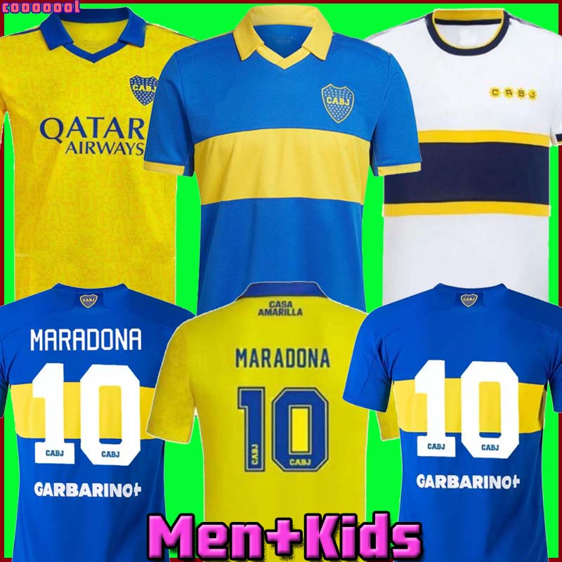 

MARADONA 22 23 Boca Juniors home soccer jersey Fans Player version CARLITOS TEVEZ DE ROSSI 2022 2023 third away thailand football shirt MEN AND KIDS SETS UNIFORM 888, 22/23 3rd men