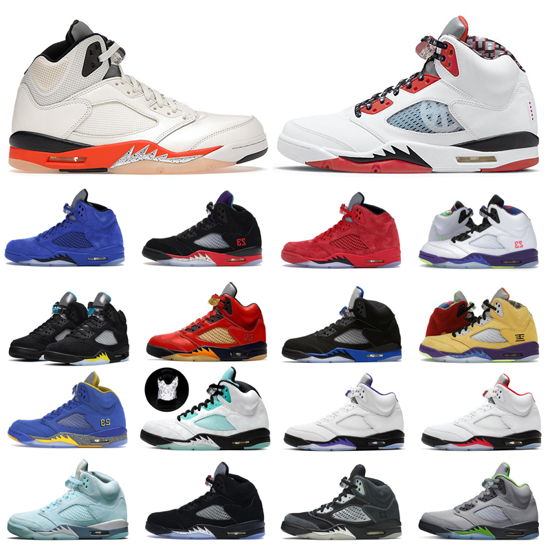

5 5s men basketball shoes Hyper Royal Concord Fire Red What The Shattered Backboard Michigan Aqua Anthracite mens trainers sports sneakers, #6