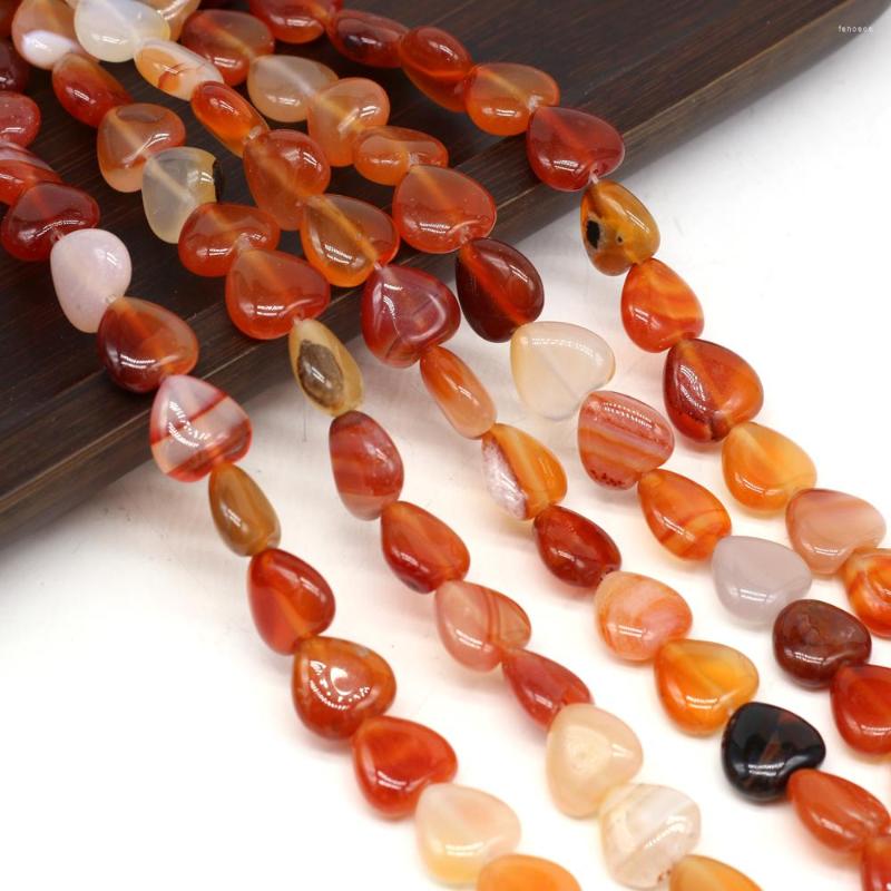 

Beads Natural Red Gemstone Heart Shape Loose Polished Bead For Jewelry Making DIY Necklace Bracelet Accessories 14mm