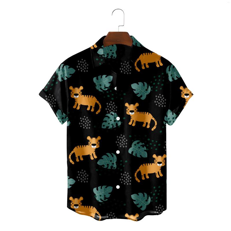 

Men' Casual Shirts Men' Hawaiian Shirt Loose Top 5xl 3d Cartoon Animal Print For Men 2022 Fashion Breathable Summer Short, Csdw-1324
