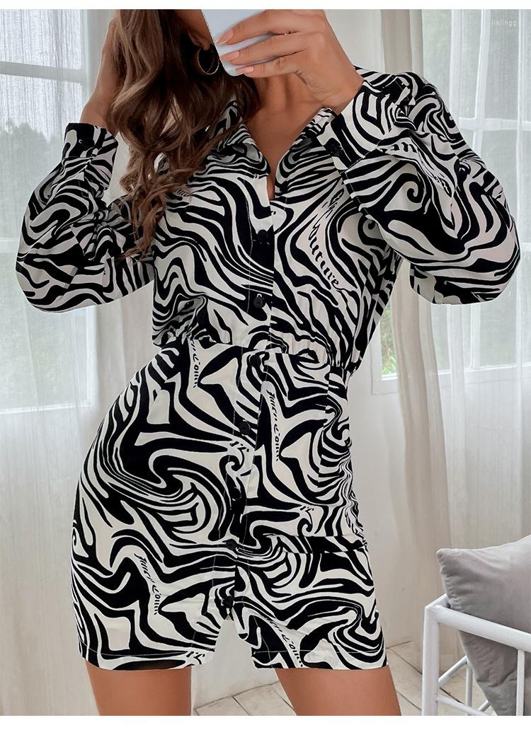 

Casual Dresses EWSFV 2022 Autumn Women Style Sexy Slim Bag Hips Black And White Long Sleeved Dress