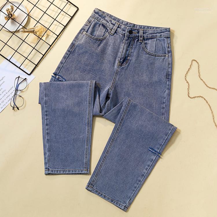 

Women' Jeans Women' High-waisted 2022 Korean Version Of Wide Legs With All Kinds Skinny Nine-point Pants Slim Female Sense, Blue