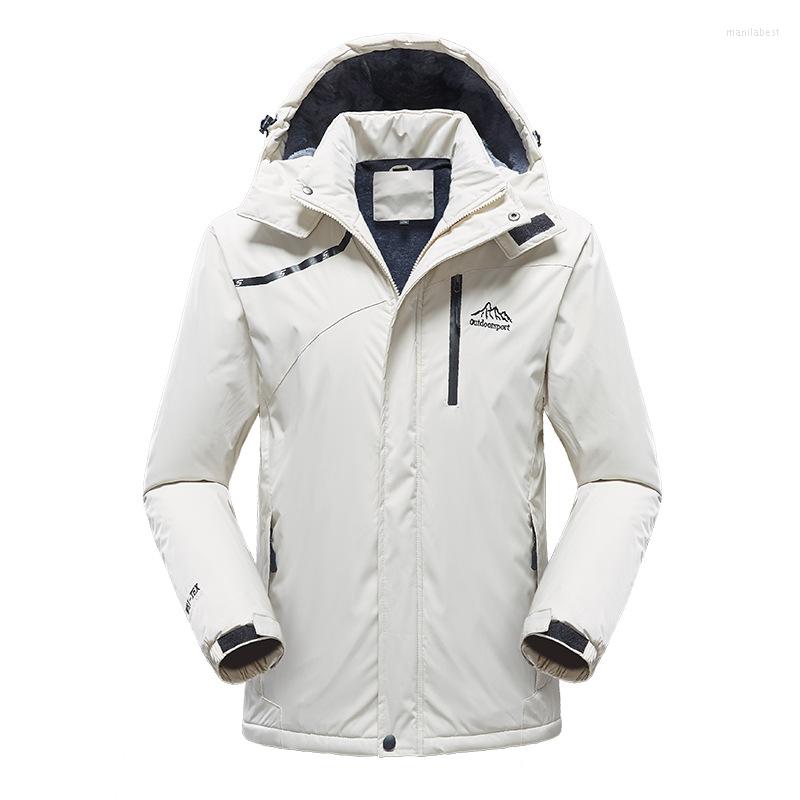 

Men's Down Jacket Autumn And Winter Outdoor Sports Hiking Plus Velvet Thick Windbreaker Warm Cotton Coat, Black