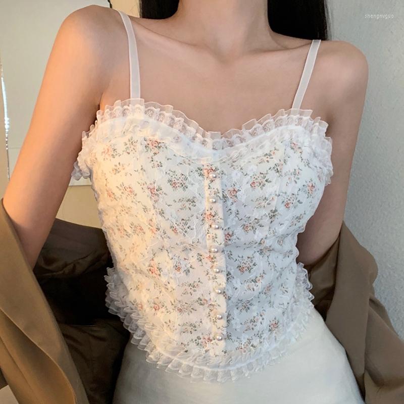 

Women's Tanks Tank Tops Fashion Vintage Casual Women All-Match Patchwork Lace Beading Camisole Femme Sleeveless Floral Short Cropped, Black