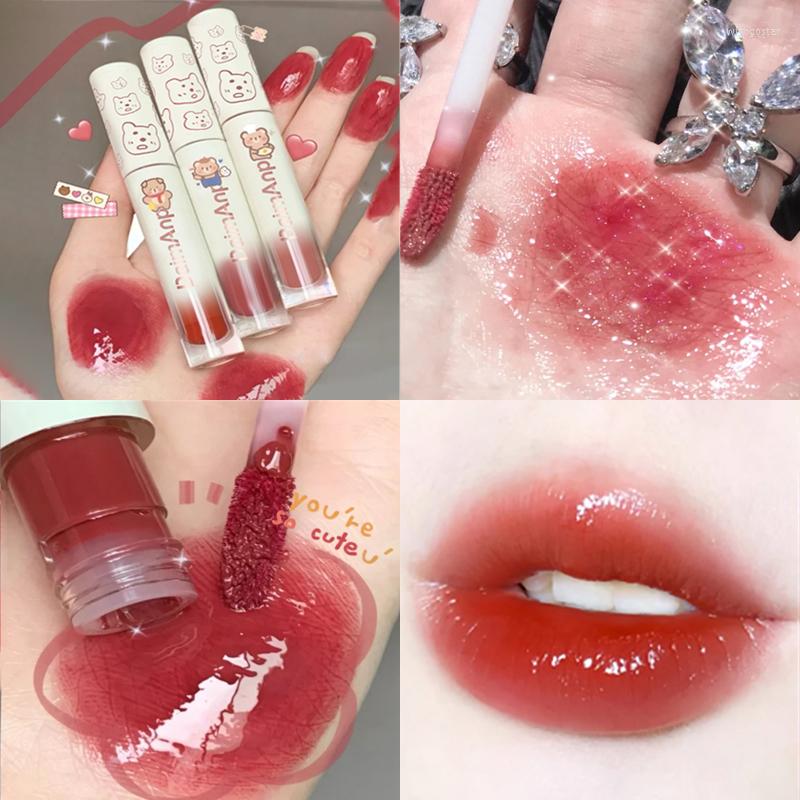 

Lip Gloss Mirror Lipstick Matte Texture Waterproof Sweat Resistant Long Lasting Glaze Sexy Red Tint Makeup 1Pc, 01