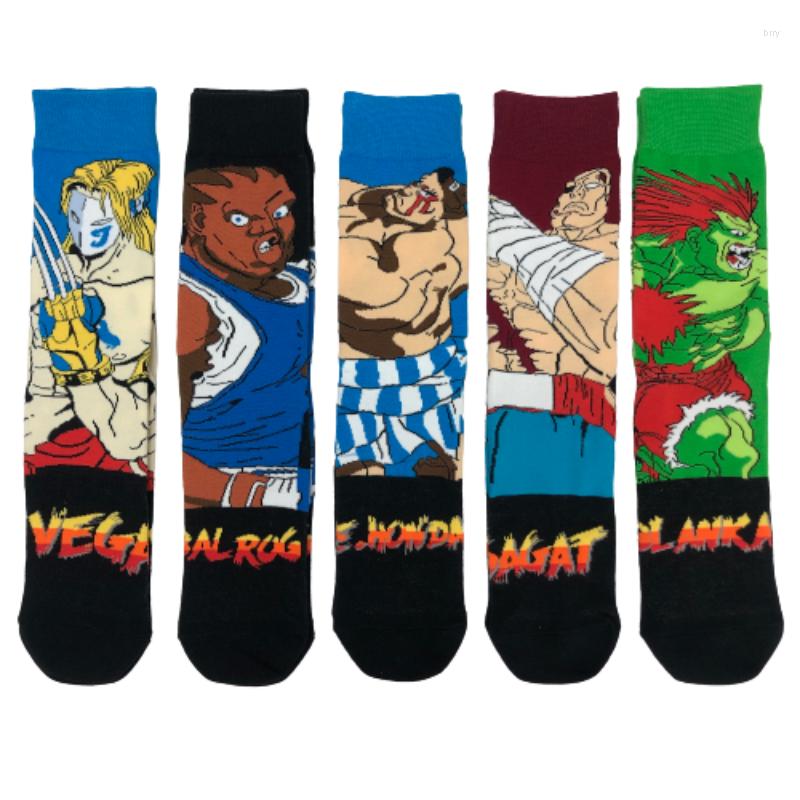 

Men's Socks Cartoon Characters Fashionable Colorful Novel Skateboard Tube Hip Hop Creative Funny Fmen And Women, 4 khaki