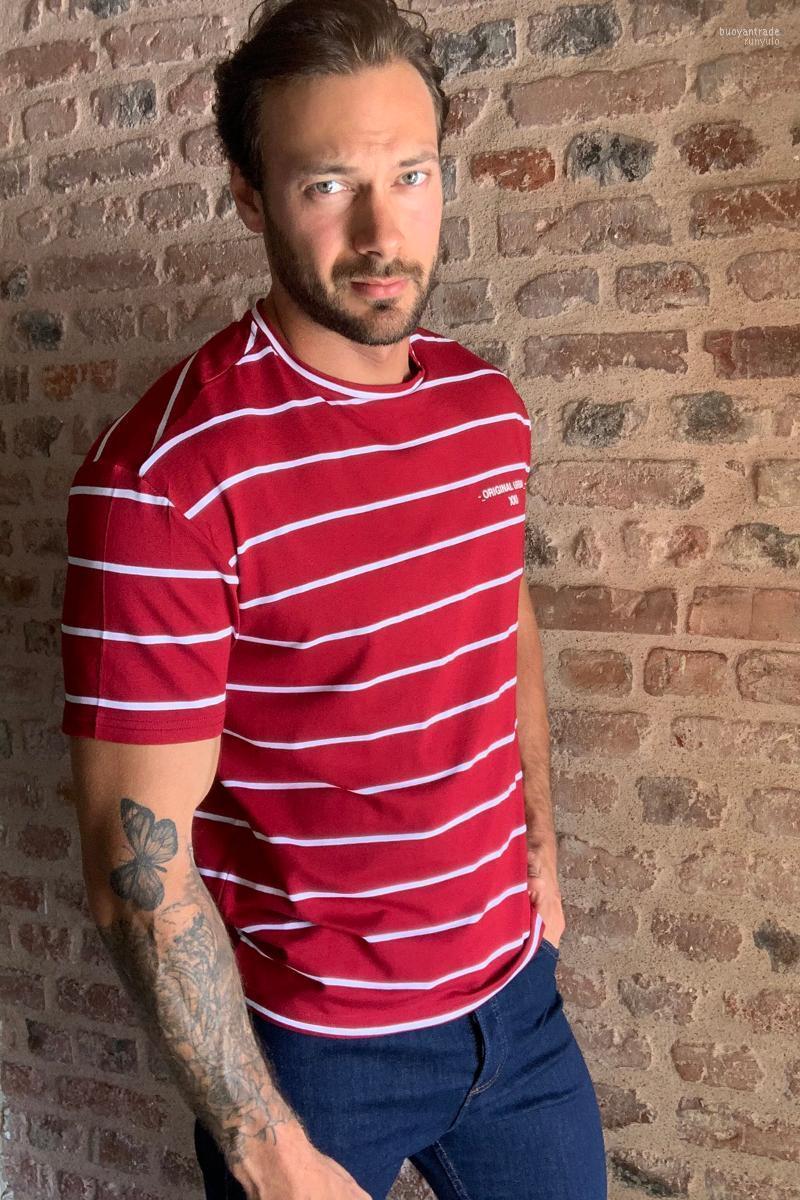 

Men' T Shirts Men' T-Shirts Trendyol Men ' Striped T-Shirt TMNSS20TS0521, Navy blue