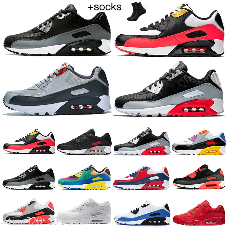 

Running Shoes Sports Trainer Sneakers Triple Black White Rose Pink Hyper Turquoise Orange True Laser Blue City Pack London New 90 Camo Viotech Be 90S Mens Womens, # 7