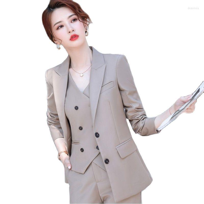 

Women' Suits Women Coat Fashion Single Breasted Jacket OL Styles Autumn Blazers For Business Work Blaser Outwear Tops -4XL, Khaki coat