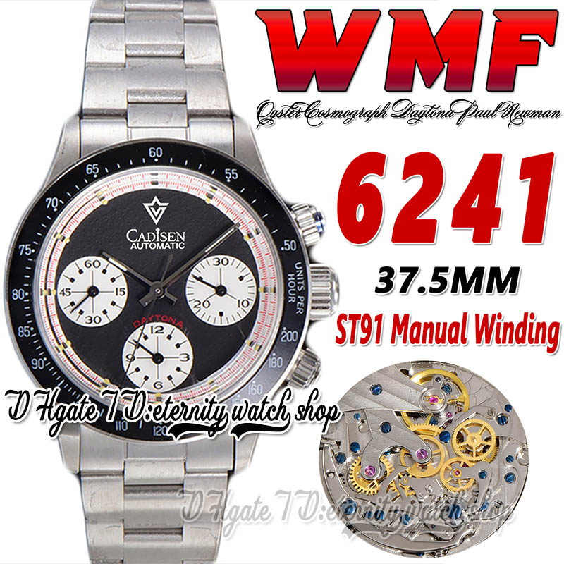 

Paul Newman ST91 Manual Winding Chronograph Mens Watch WMF wm6241 1967 Rare Vintage Black Dial White Subdial OysterSteel Bracelet Super Edition eternity Watches C2, Watch waterproof cost