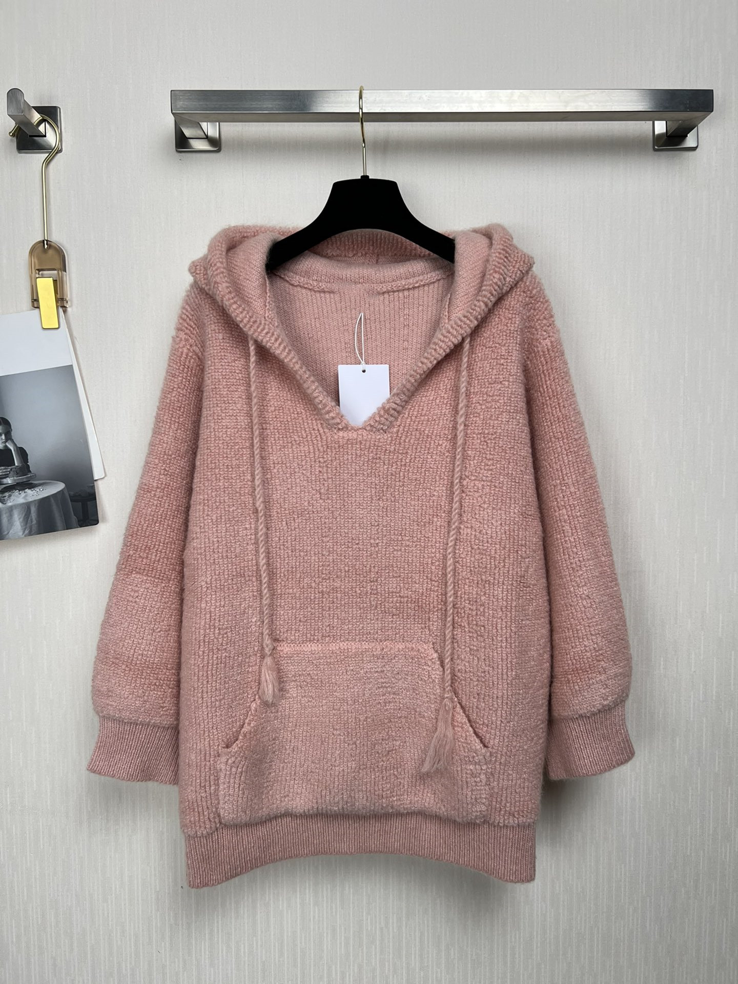 

Sweater Women' European designer designs alpaca hair teddy wool hoodie, Pink