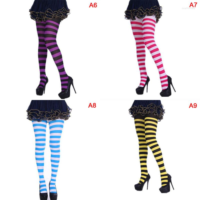 

Women Socks Est Womens Striped Holiday Tights Opaque Microfiber Stockings Nylon Footed Pantyhose, A5