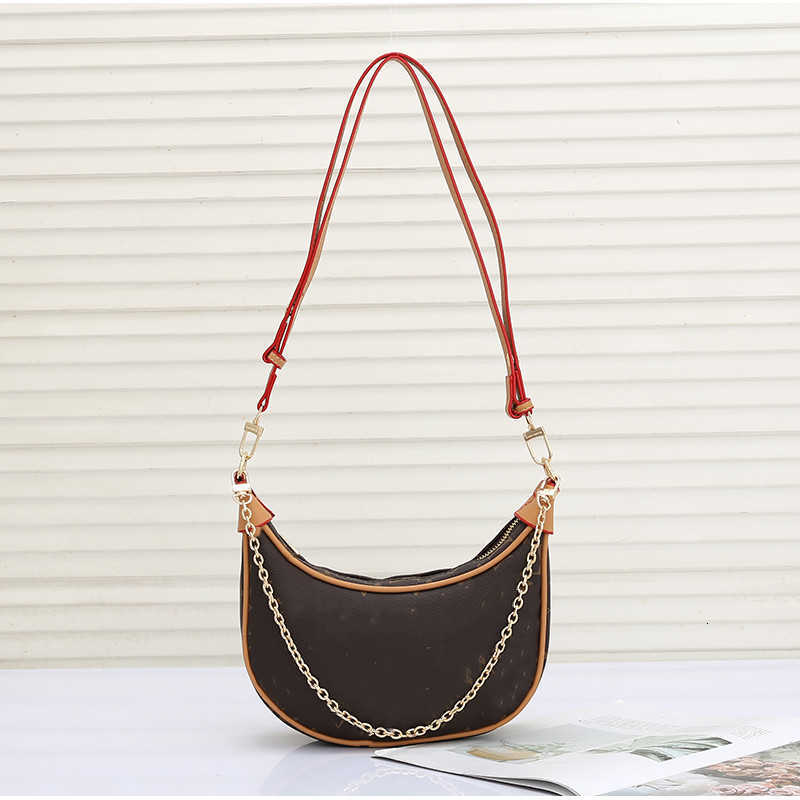 

Shoulder Classic Pattern Bag M81166 Cross body M81098 Baguette old 2022 ss flower Canvas Croissant Loop Half Moon Messenger Chain Purse, You can look more picture