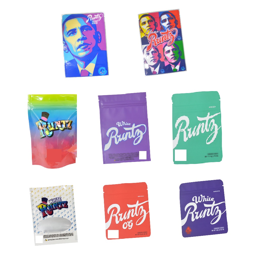 

Runtz OG Bag Mylar Bags White Runtz 3.5g 28g Purple Red Green Package Smell Proof Childproof Dustproof Storage Laser
