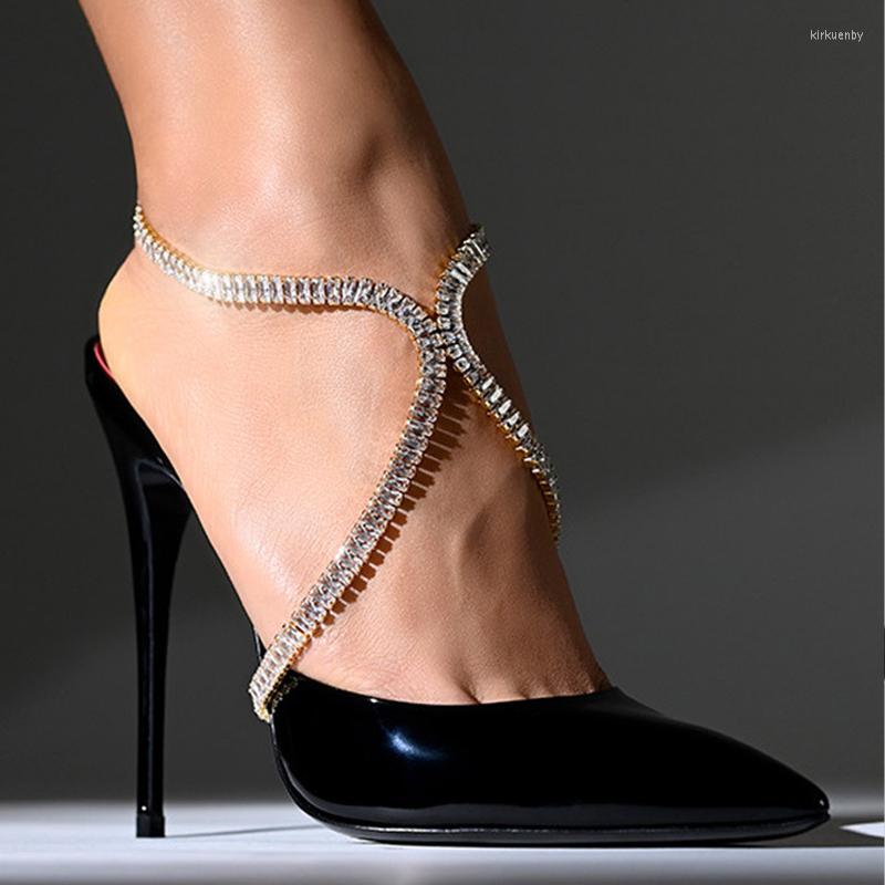 

Anklets High Heel Anklet Bracelet Winding Sole Fashion Foot Chain Jewelry For Women Rhinestone Leg Ankle Shoe Gift