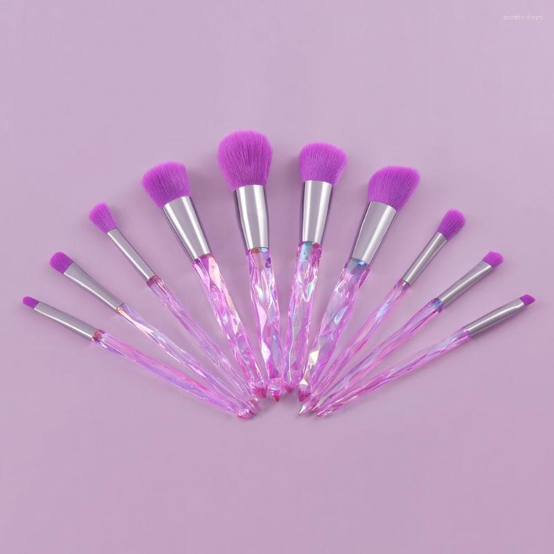 

Makeup Brushes Face Brush 10Pcs/Set Practical Reused Bright Color Foundation Liquid For Girl