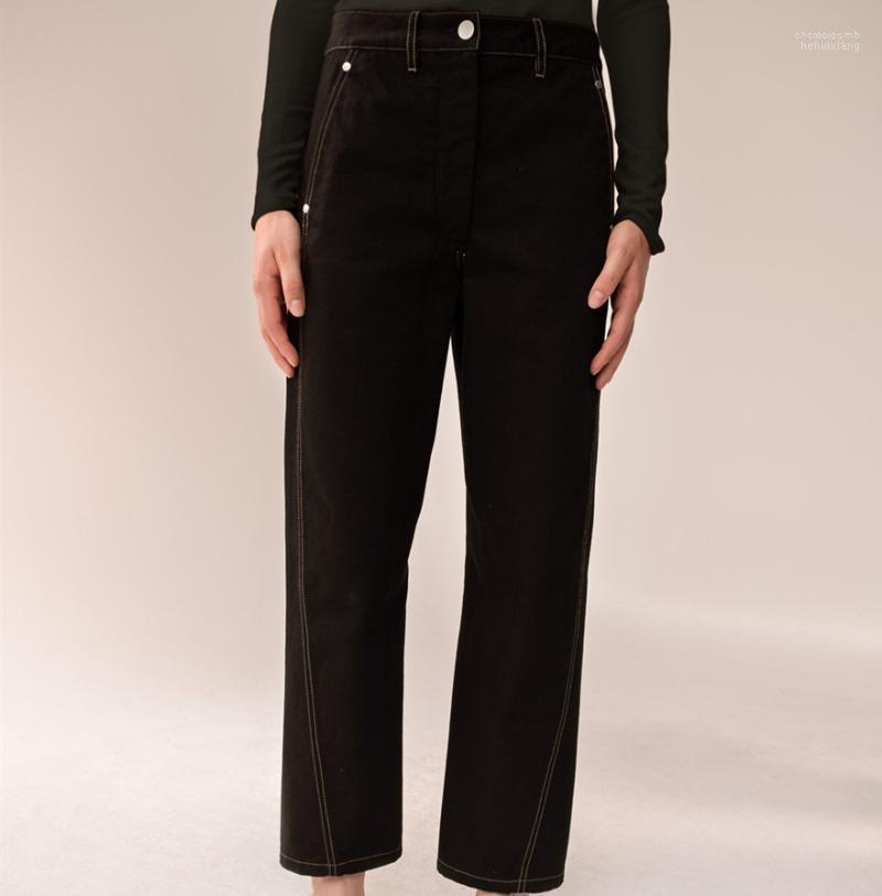 

Women's Jeans Women's Cotton Wild Stylish Women With Pockets Ladies Long Trousers Autumn Winter Casual Denim Pants