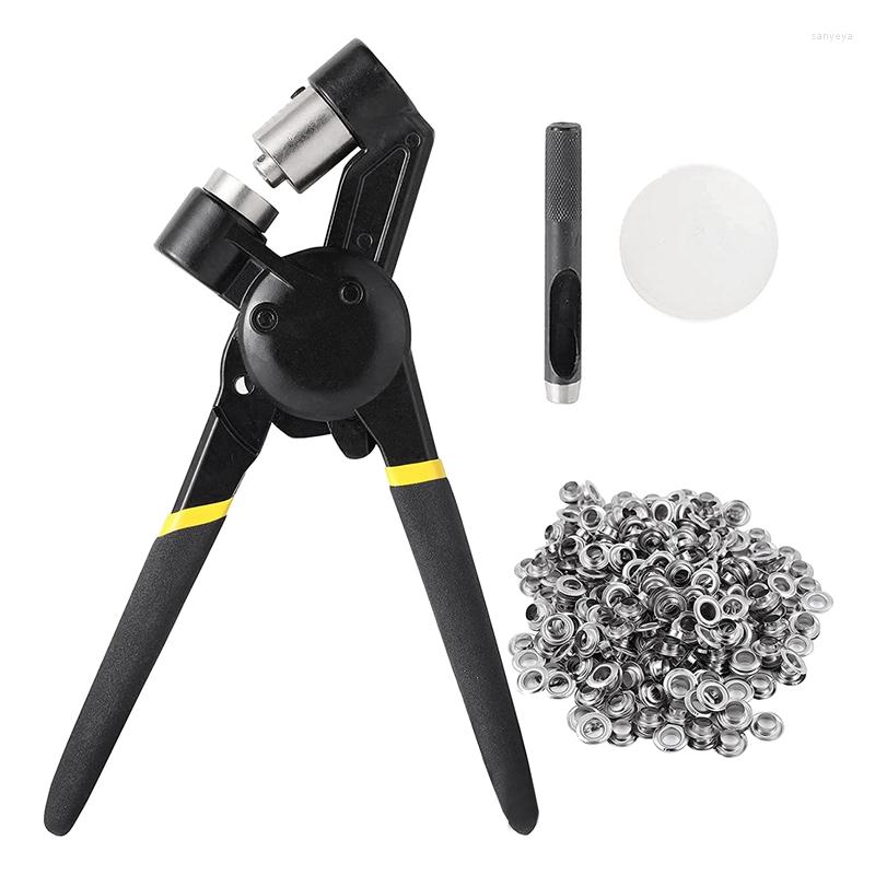 

Professional Hand Tool Sets 3/8 Inch Grommet Kit Handheld Hole Punch Pliers Mini-Type Manual Eyelet Machine With 100 Pcs Grommets