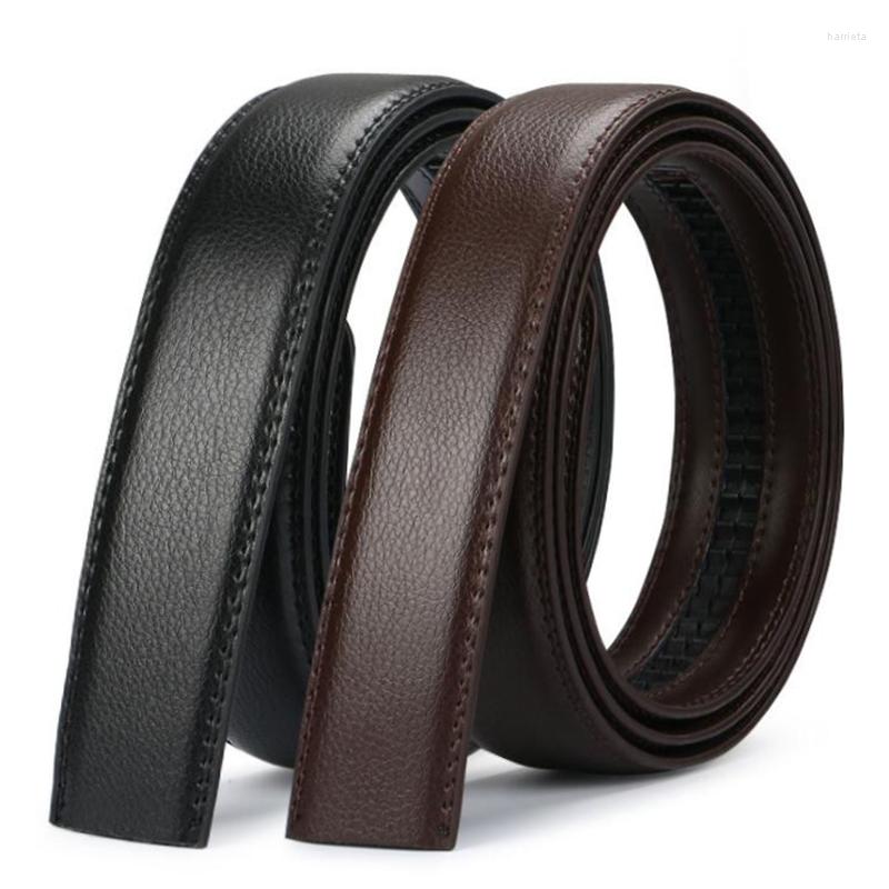 

Belts Men's Automatic Buckle No 3.50cm Belt Body Without High Quality Male Genuine Leather Strap Jeans Wide, Black