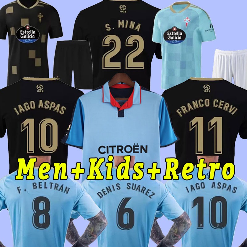 

22 23 Celta de Vigo Soccer Jerseys IAGO ASPAS 2022 2023 FRANCO CERVI S.MINA HUGO MALLO FRAN BELTRAN Football Shirt TAPIA Camiseta de futbol SUAREZ Mens Jersey Kids Kit, Away