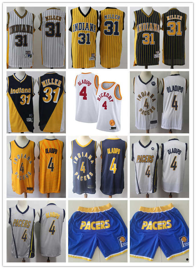 

Jersey Mens Indiana''Pacers''jersey Throwback Reggie 31 Miller Victor 4 Oladipo Basketball Shorts Basketball Jersey Black yellow white blue, Color