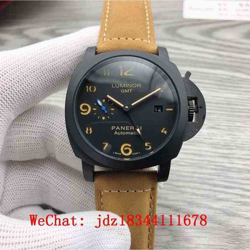 

Luxury Mechanical Movement Watch Panera lumino Series Gmt Automatic Swiss Brand Designers es Wrist, Khaki