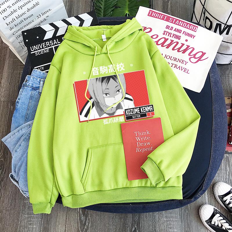 

Men' Hoodies 2022 Japanese Anime Cartoon Haikyuu Printed Sweatshirts Men Women Unisex Long Sleeve Fashion Pullovers Winter Hoody, Red